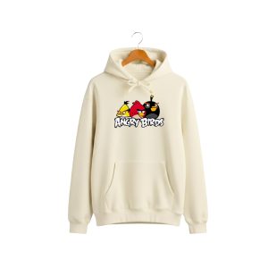 Z’YAVOLX Premium Angry Birds Hoodie For Women Off White