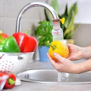 Kitchen Sink Faucet Extender: Sprayer Nozzle, Water Saver & Purifier Bubbler
