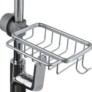 Stainless Steel Faucet Rack – Kitchen Sink Organizer Holder for Sponge, Soap & Cleaning Tools