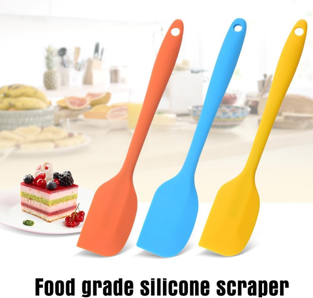 Silicone Cream Baking Scraper: Non-Stick Butter Spatula, Chocolate Smoother & Heat-Resistant Pastry Tool