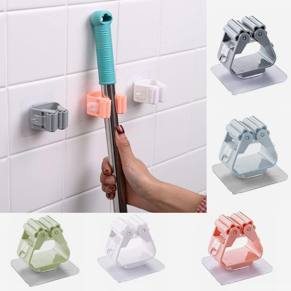 Wall Mounted Mop Organizer Holder Brush Broom Hanger Home Storage Rack Bathroom Suction Hanging Pipe Hooks - Image 3