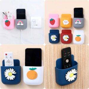 Alternative view of ABS Cartoon Wall Mounted Air Conditioner TV Remote Mobile Stationery Storage Box Phone Charging Box Organizer