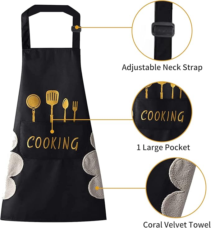 MILENZO Premium Oxford Cloth Kitchen Apron – Waterproof, Oilproof, Adjustable & Mickey Pattern - Image 3