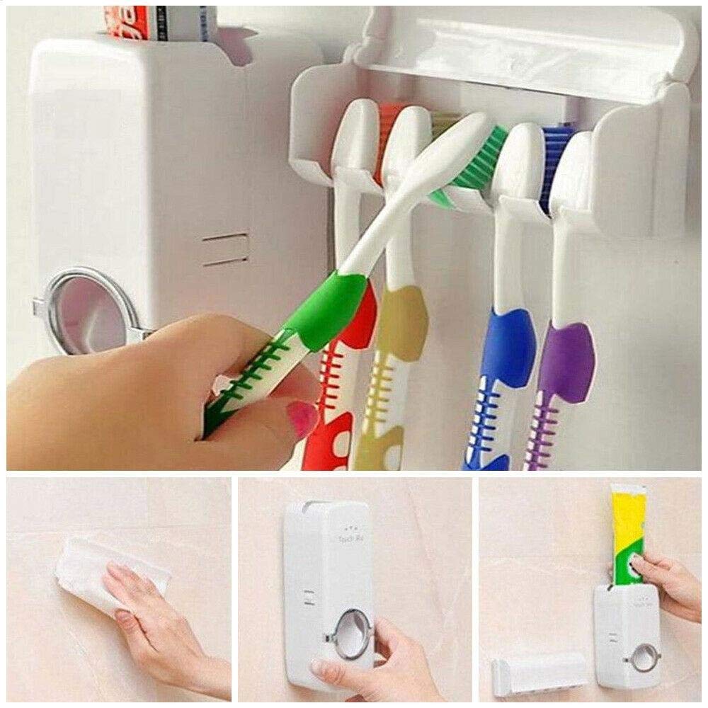 Toothbrush Holder and Toothpaste Dispenser Hands Free for Family Washroom| Toothbrush Holder | Bathroom Organizer - Image 2