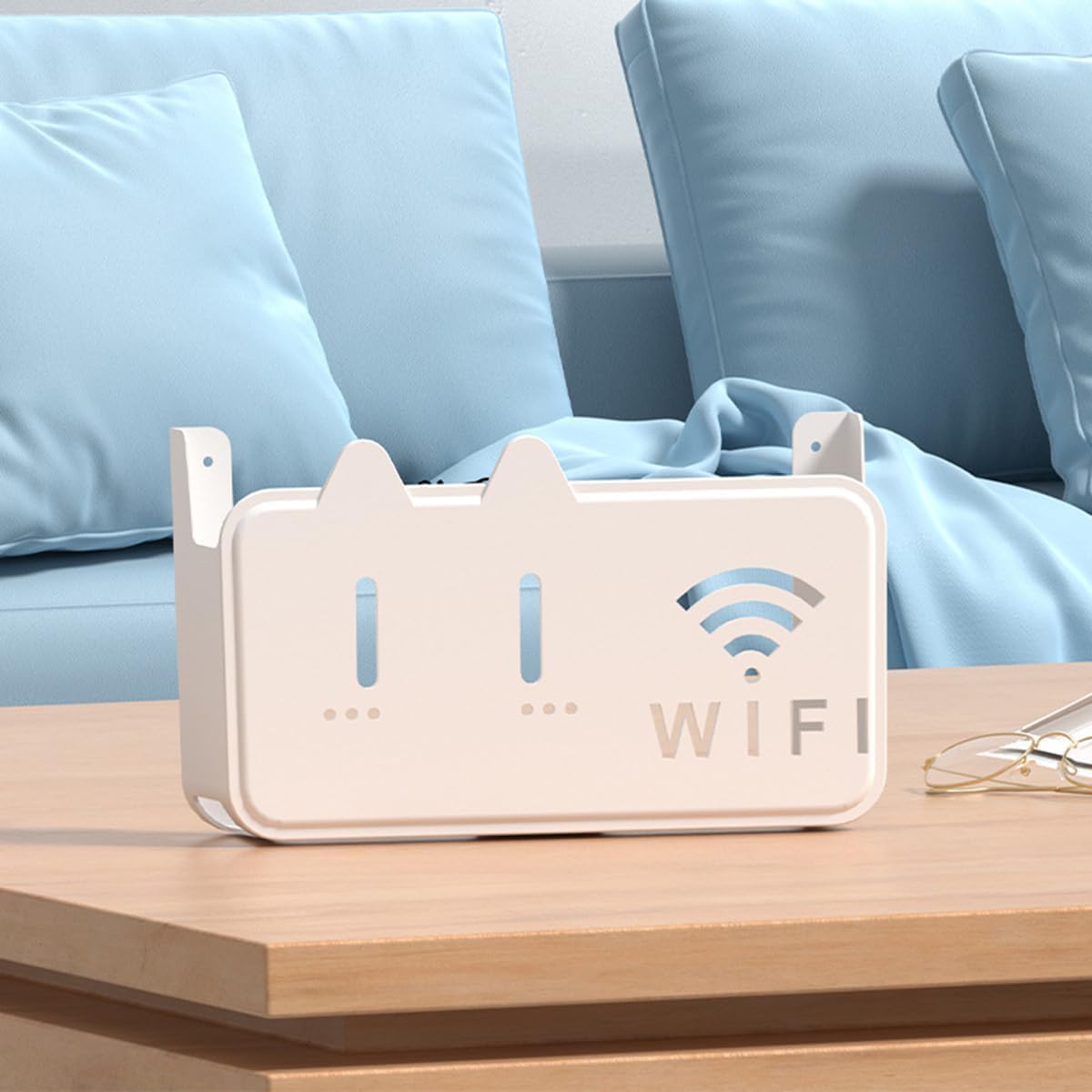 Wall Mounted WiFi Router Shelf Box – ABS Plastic Wireless Router Holder & Organizer - Image 2