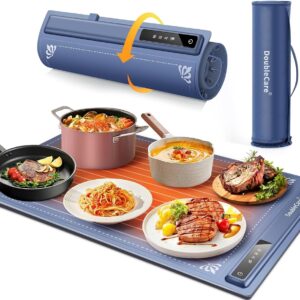 Rollable Silicone Food Warming Mat - Fast Heating & Space-Saving Electric Tray
