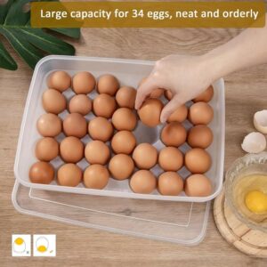 34 Grids Plastic Egg Storage Box Eggs Holder Portable