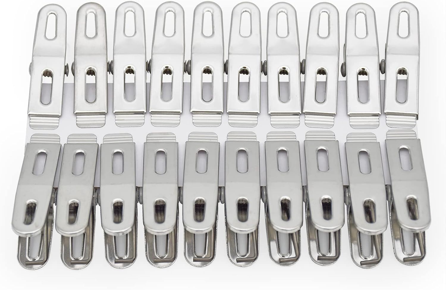 20-Pcs Stainless Steel Cloth Drying Clips: Rust-Proof Hanger Pegs Set - Image 3
