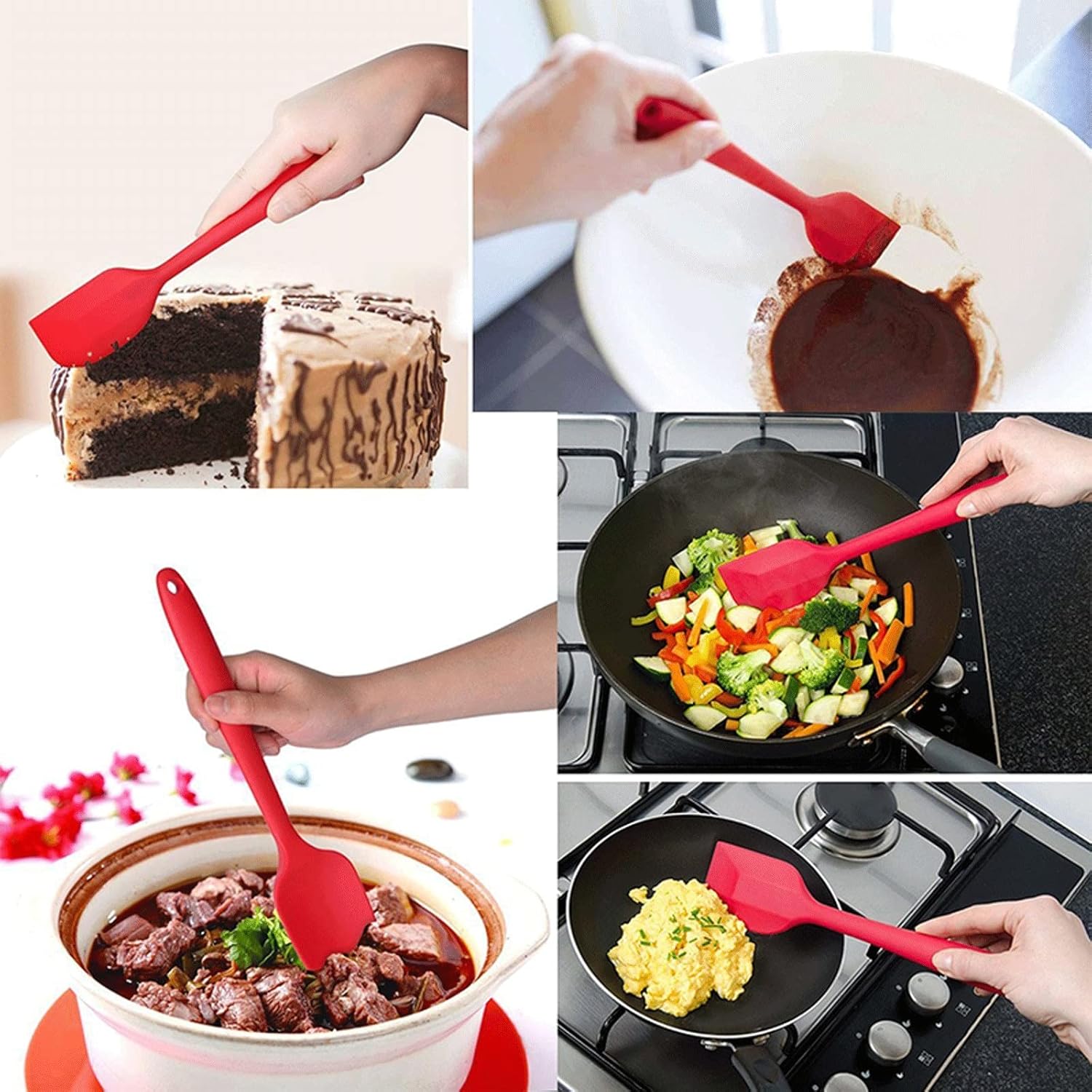 Silicone Cream Baking Scraper: Non-Stick Butter Spatula, Chocolate Smoother & Heat-Resistant Pastry Tool - Image 3