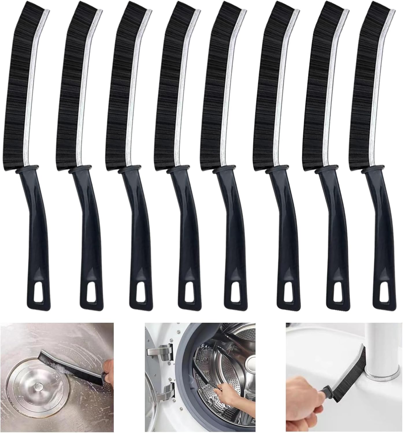 Gap Cleaning Brush New Multifunctional Bathroom Gap Brush Crevice Cleaning Brush Tool (3pcs) - Image 5