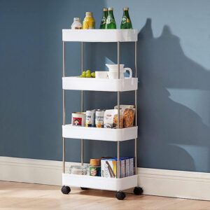 Wide type Rolling Storage Cart Mobile Gap Storage Rack Multi-purpose Utility Cart Kitchen Organizer