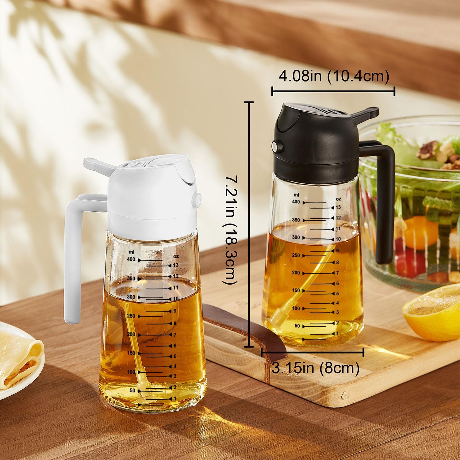 2-in-1 Oil Sprayer Glass Bottle: Leak-Proof Olive Oil Dispenser for BBQ & Cooking - Image 3