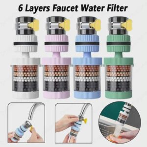 6-Layer Activated Carbon Faucet Water Filter